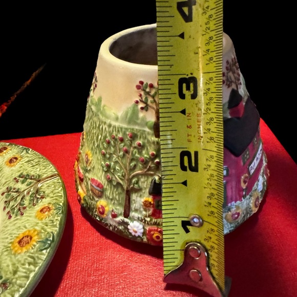 Yankee Candle Stoneware Candle Topper and Plate set Apple Valley Small,farm - Picture 2 of 13